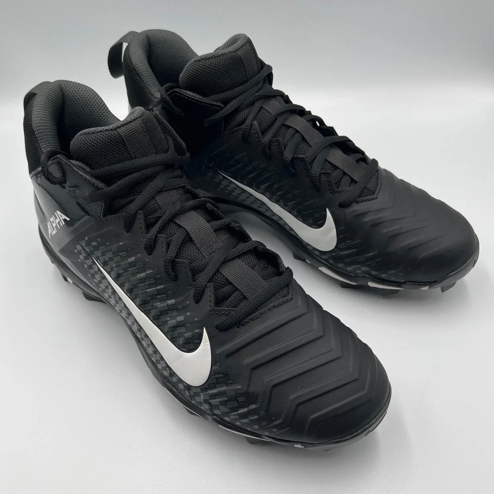Nike‎ Alpha Menace 2 Football Shoes Black White Mens Size 9